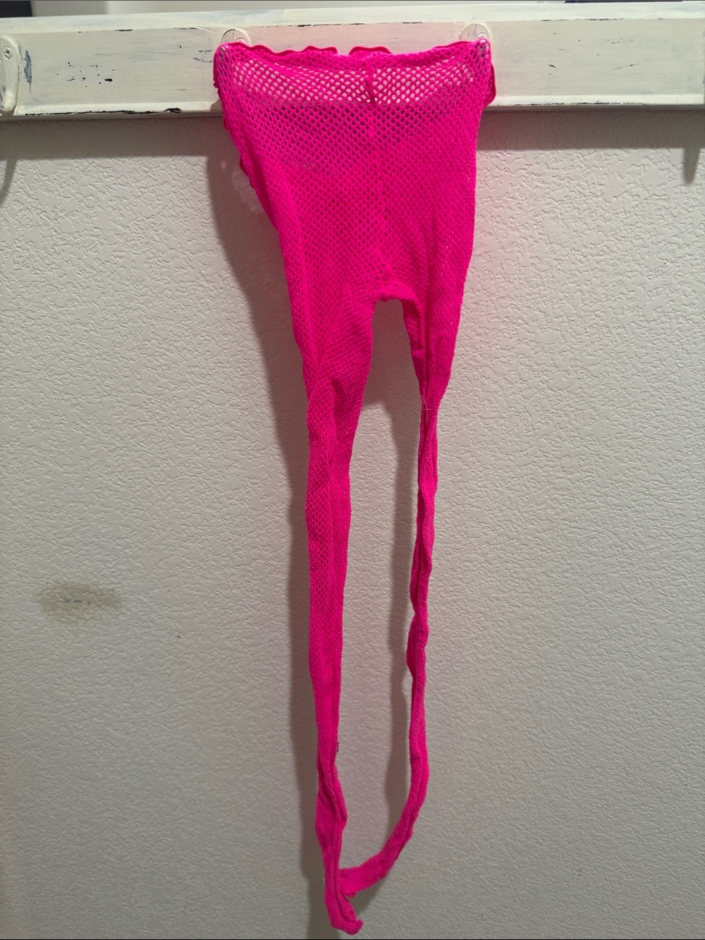 Bright Pink Kids Fishnet Tights